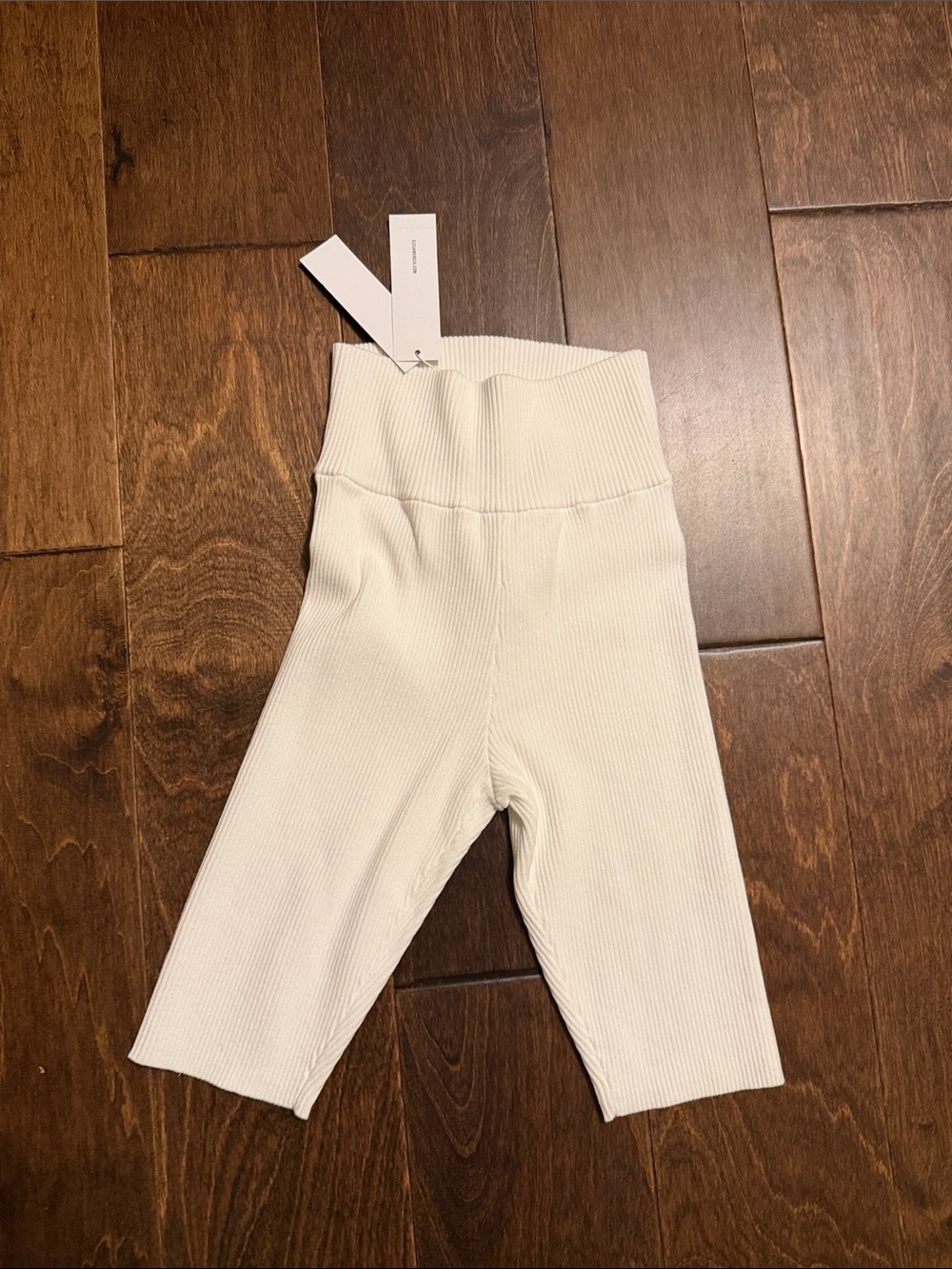 525 America Cream Ribbed Bike Shorts